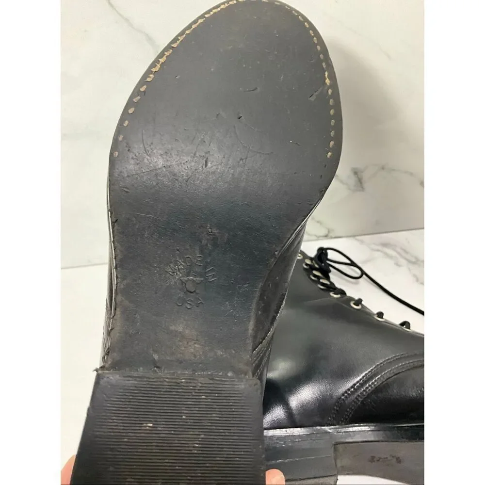 VINTAGE Black Leather Riding Boots